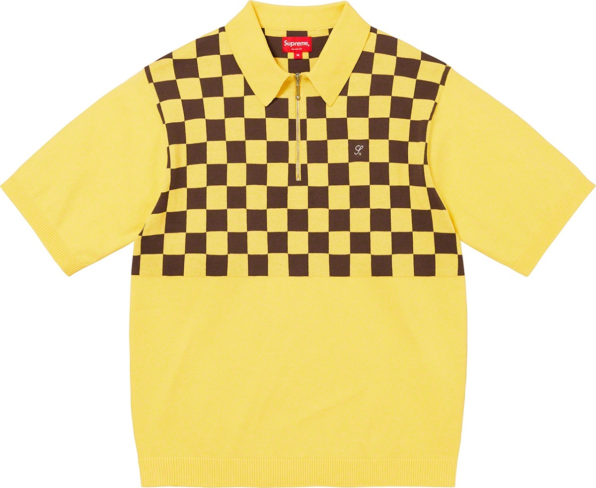 Checkerboard Zip Polo view 3